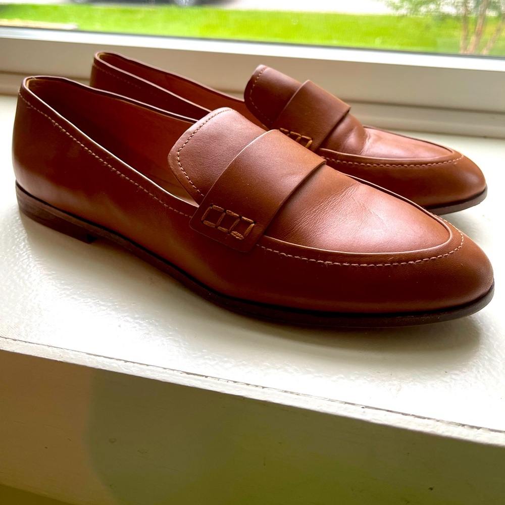 MADEWELL brown leather “Lacey” loafer
